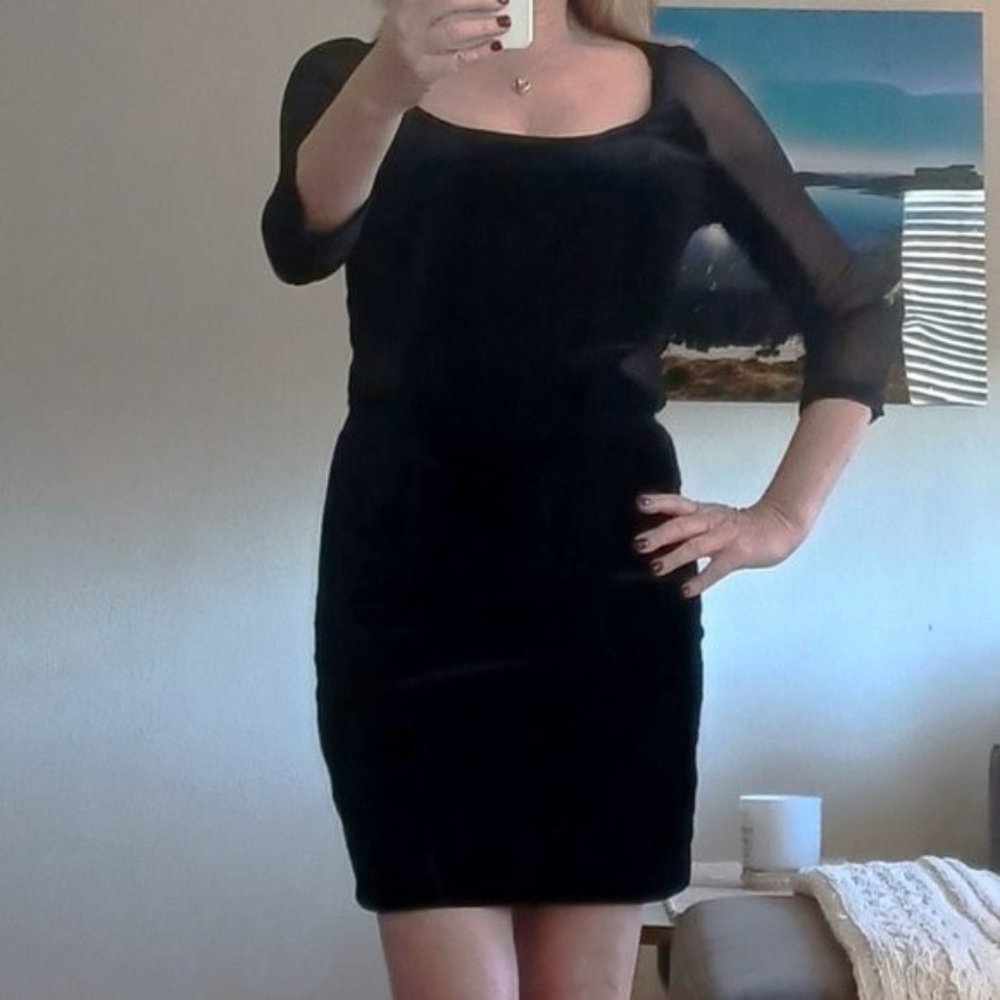 Bardot Velvet & Mesh Dress - Picture 5 of 10